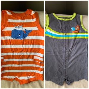 2 Carters One Piece Tanks Size 24 Months